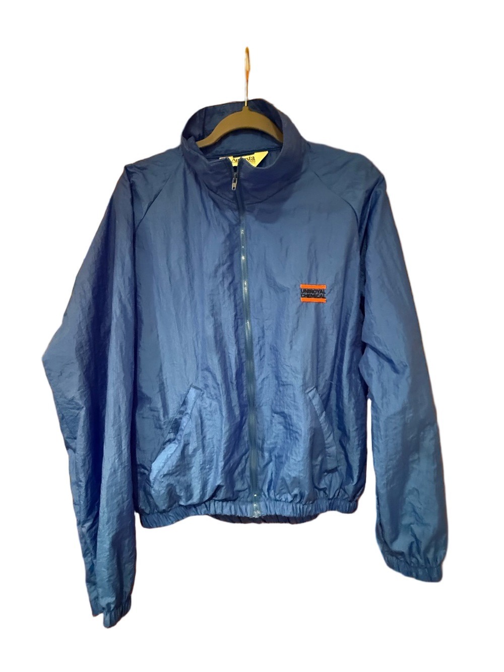 Uniroyal Chemical Blue Windbreaker Jacket Zip Front